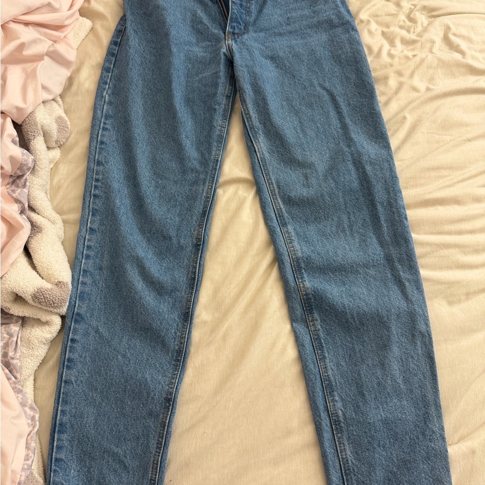Stylish Blue Straight Leg Women's Jeans